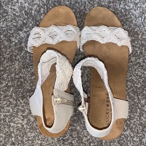 Women’s Lucky Brand sandals with wedge heel